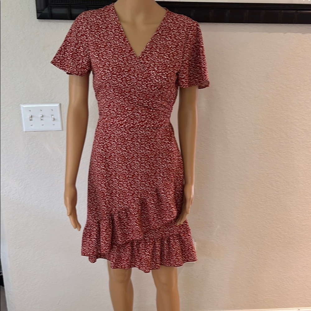 Ruffled Wrap Mini Dress